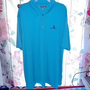 Pebble Beach Golf Polo Mens Size XXL Sky Blue Perfect Condition